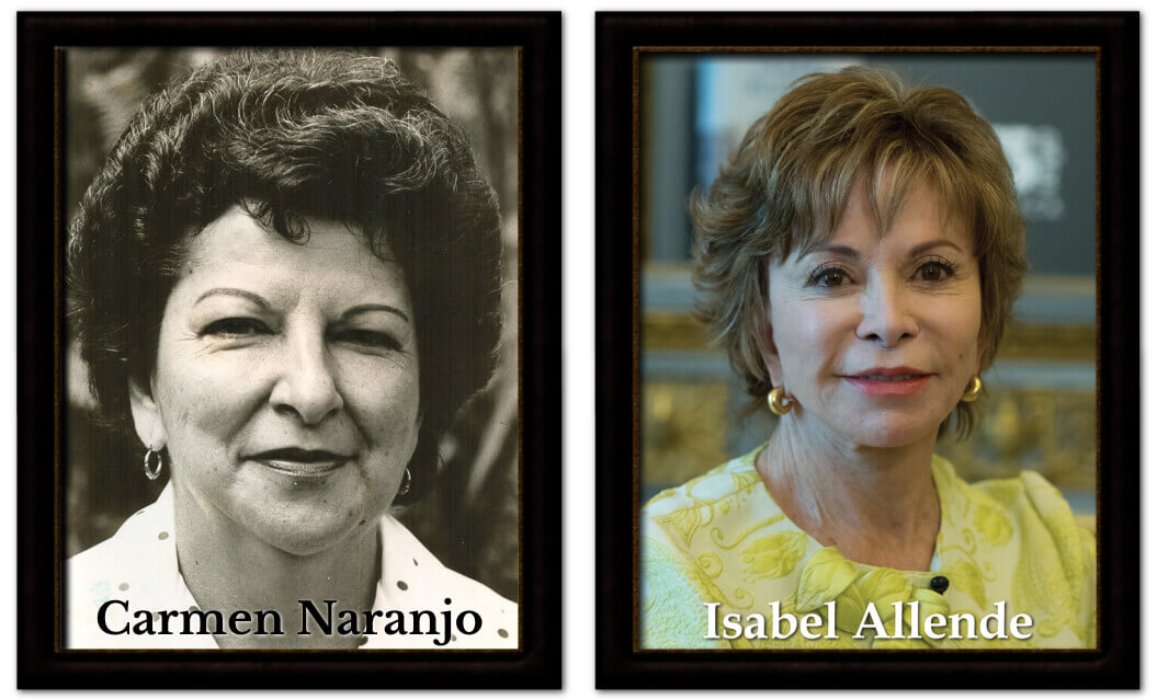 Photos of Carmen Naranjo and Isabel Allende