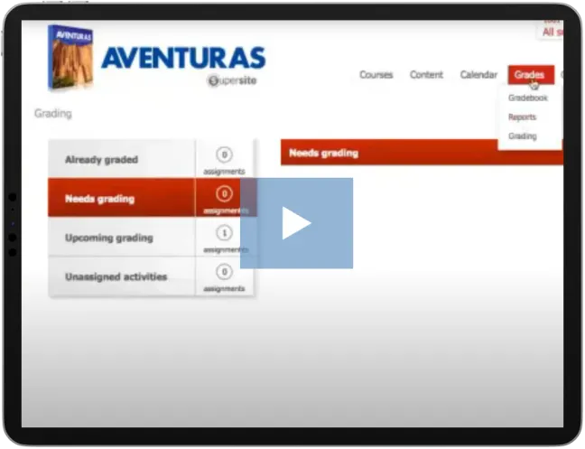 A video about the Grading tools on the Supersite