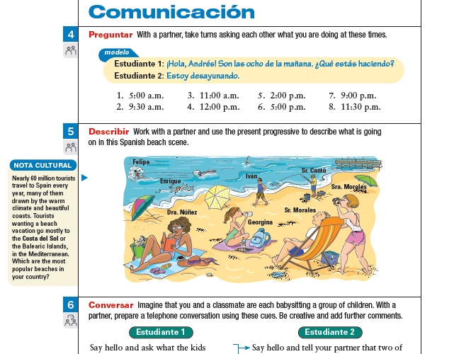 VHL Descubre 1 Student's Edition30.pdf - trescientos cincuenta y seis  Objetivo comunicativo: diversas situaciones en Describir el