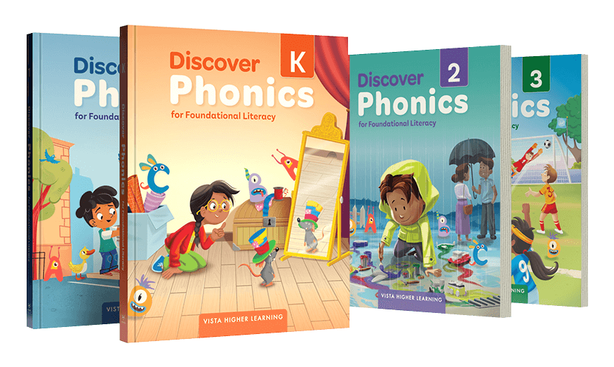 Discover Phonics book covers