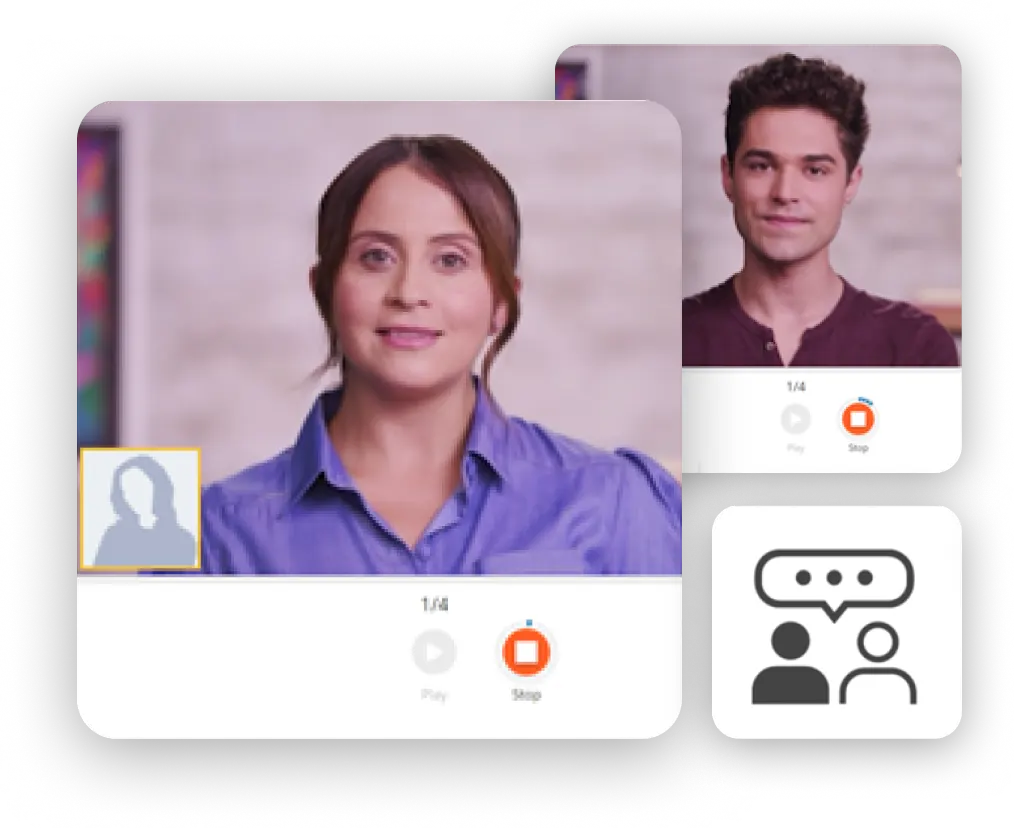 Video virtual chat activity image
