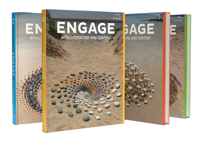The covers of the engage series textbooks.