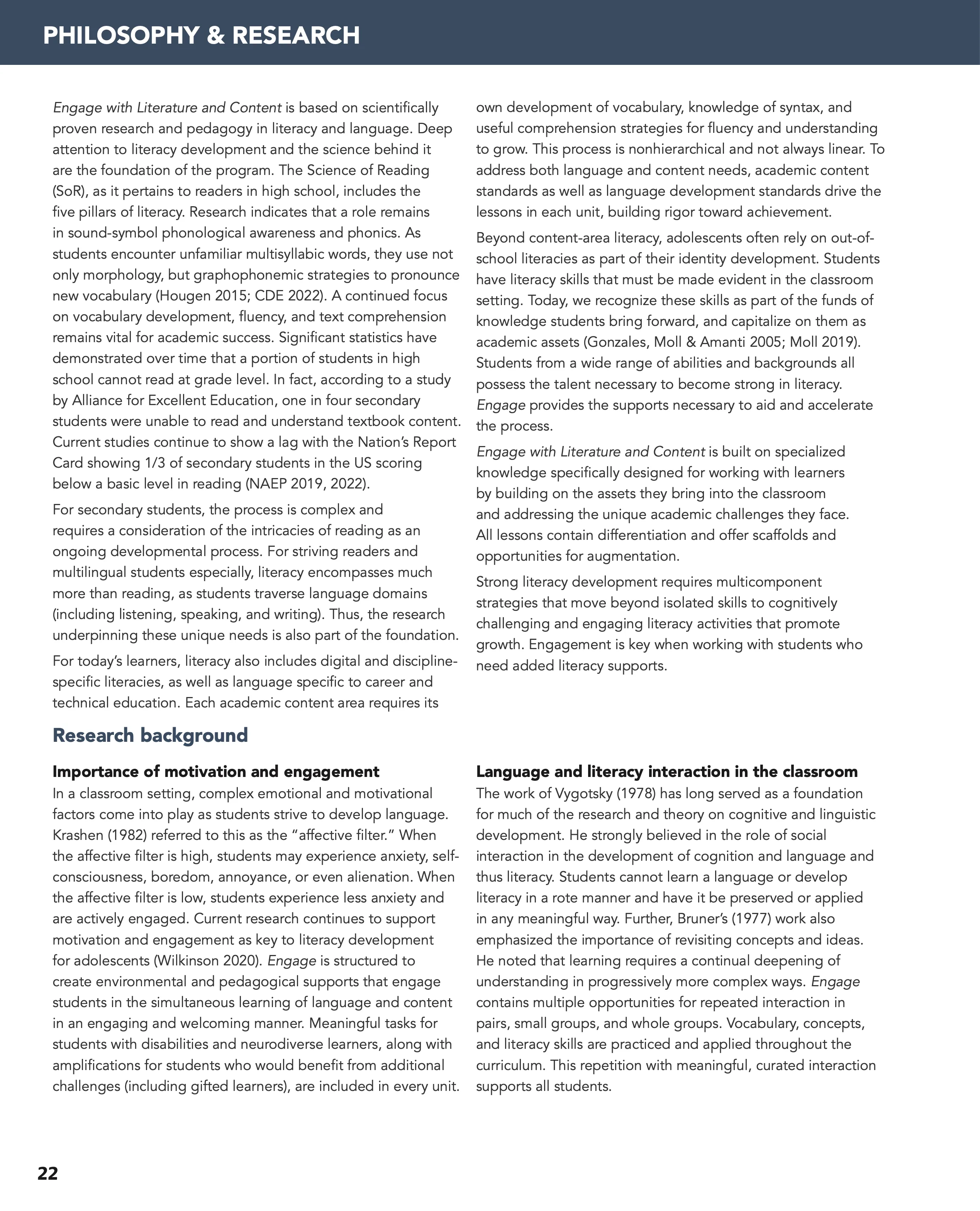 Engage Philosophy and Research Page 1