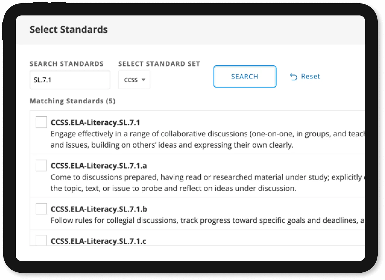 A support worker talking to teachers in a video call.