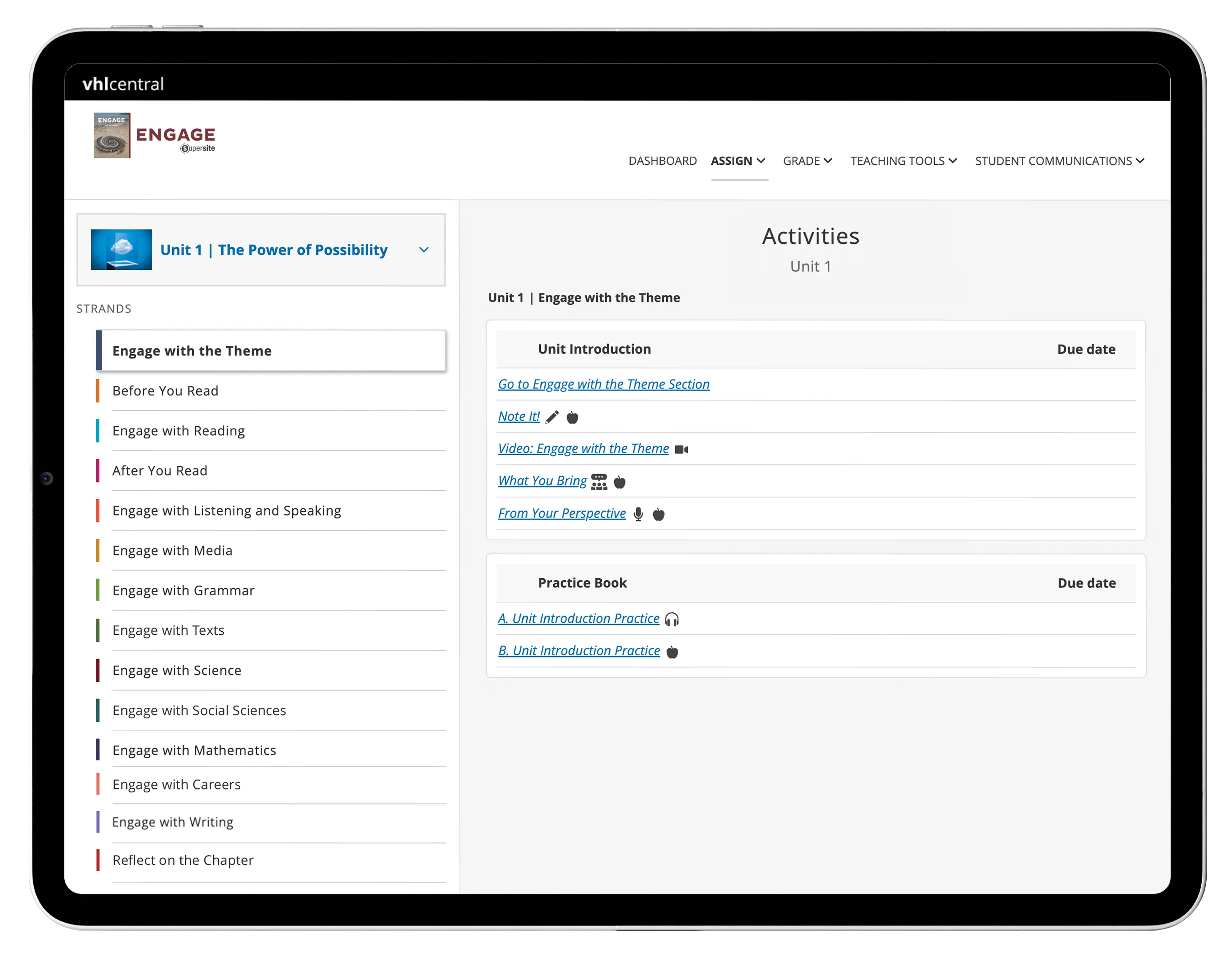 Imagina screenshot on a tablet