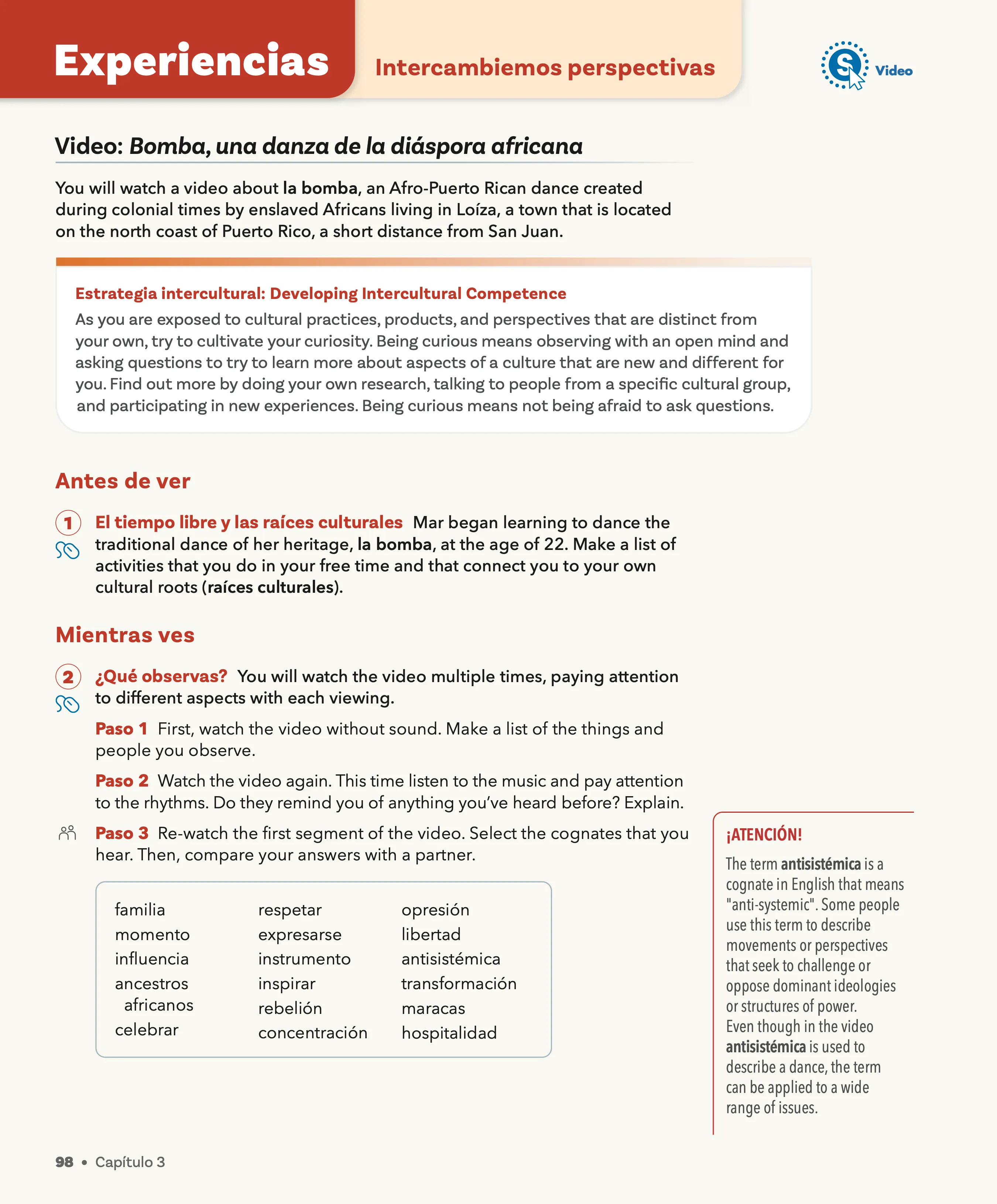 Page 98 of Experiencias Beginning