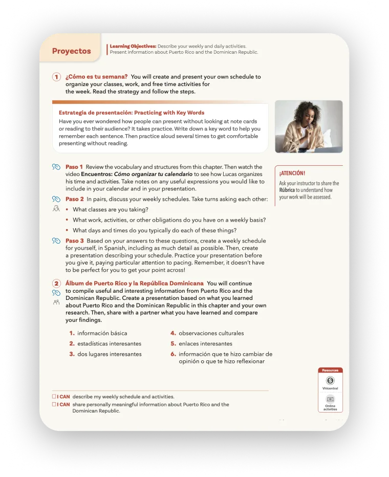 Page 101 of Experiencias Beginning
