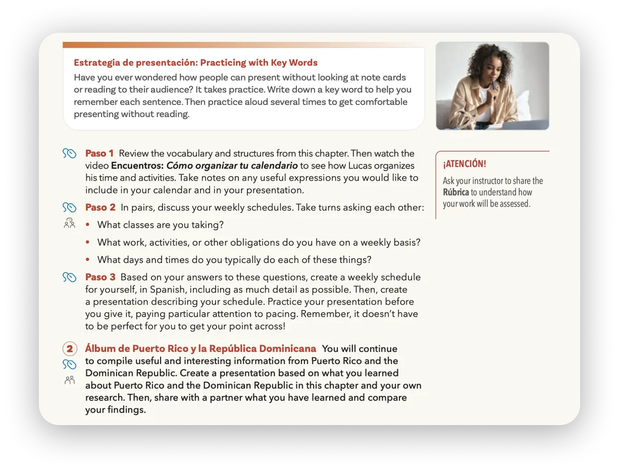 Page 101, sample lesson