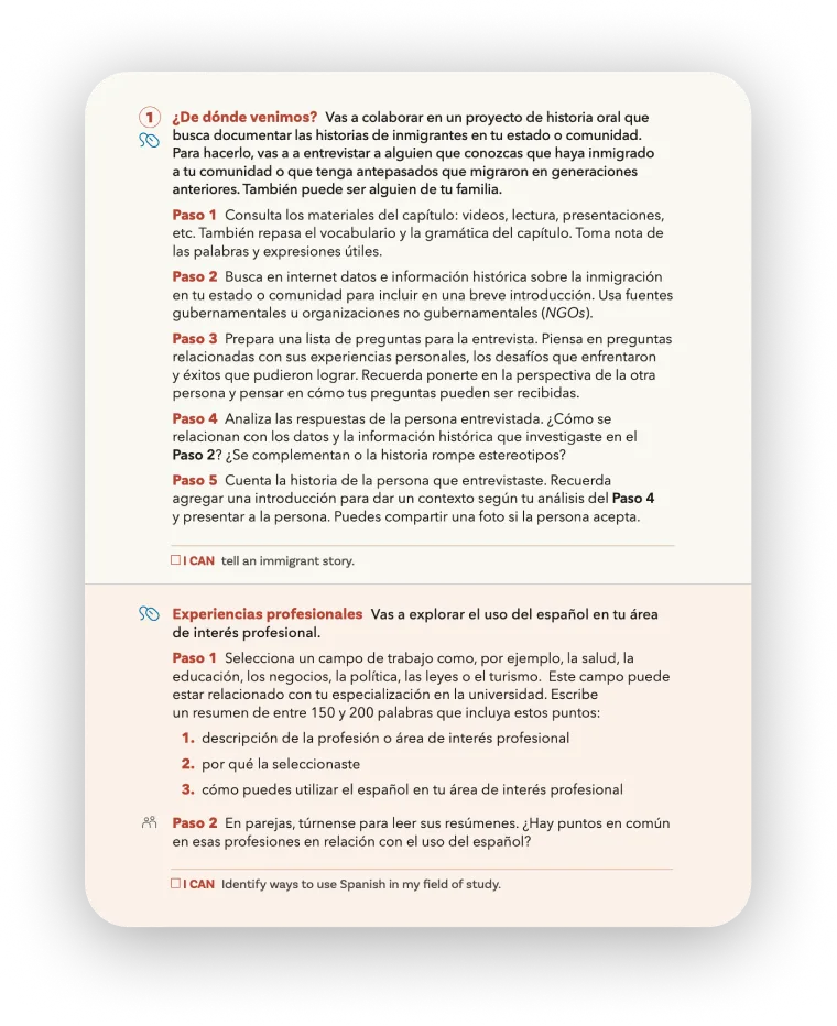 Page 34 of Experiencias Intermediate