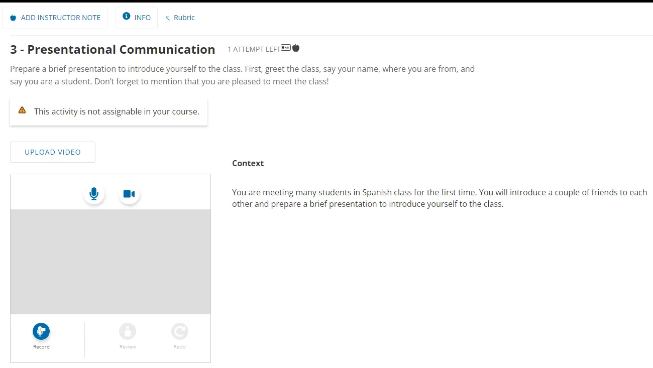 Assignable Integrated Performance Assessments, Presentational Communication