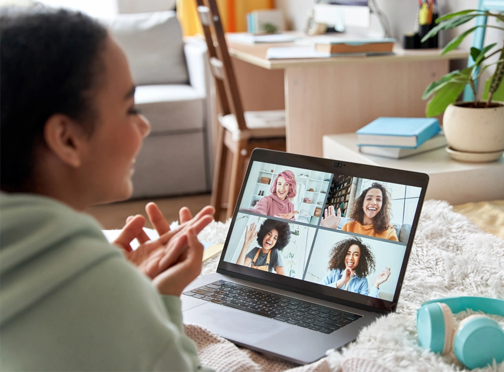 A laptop showing the virtual textbook for Galeria