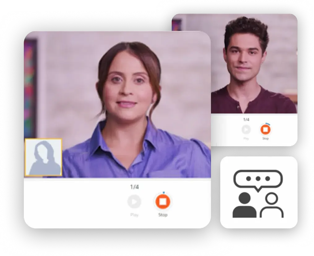 Video virtual chat activity image