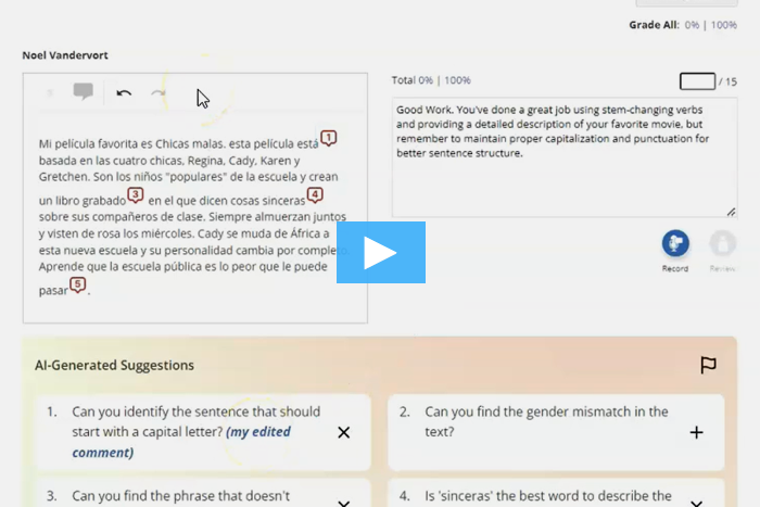 Make grading even easier with AI-Assisted Feedback