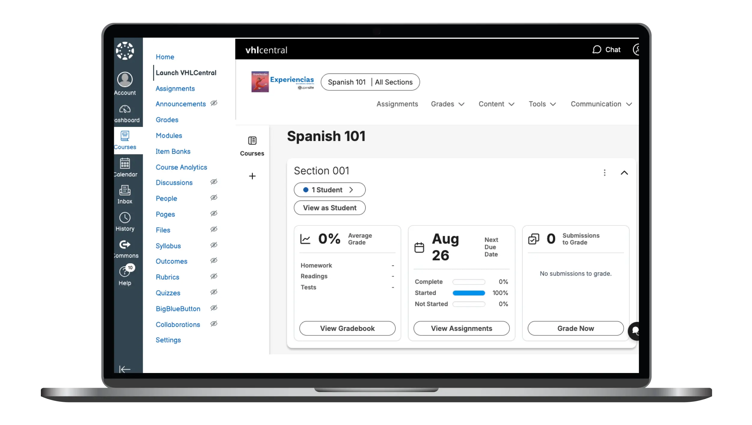 Canvas LMS integration with Supersite showing single sign-on, deep linking, and grade passback