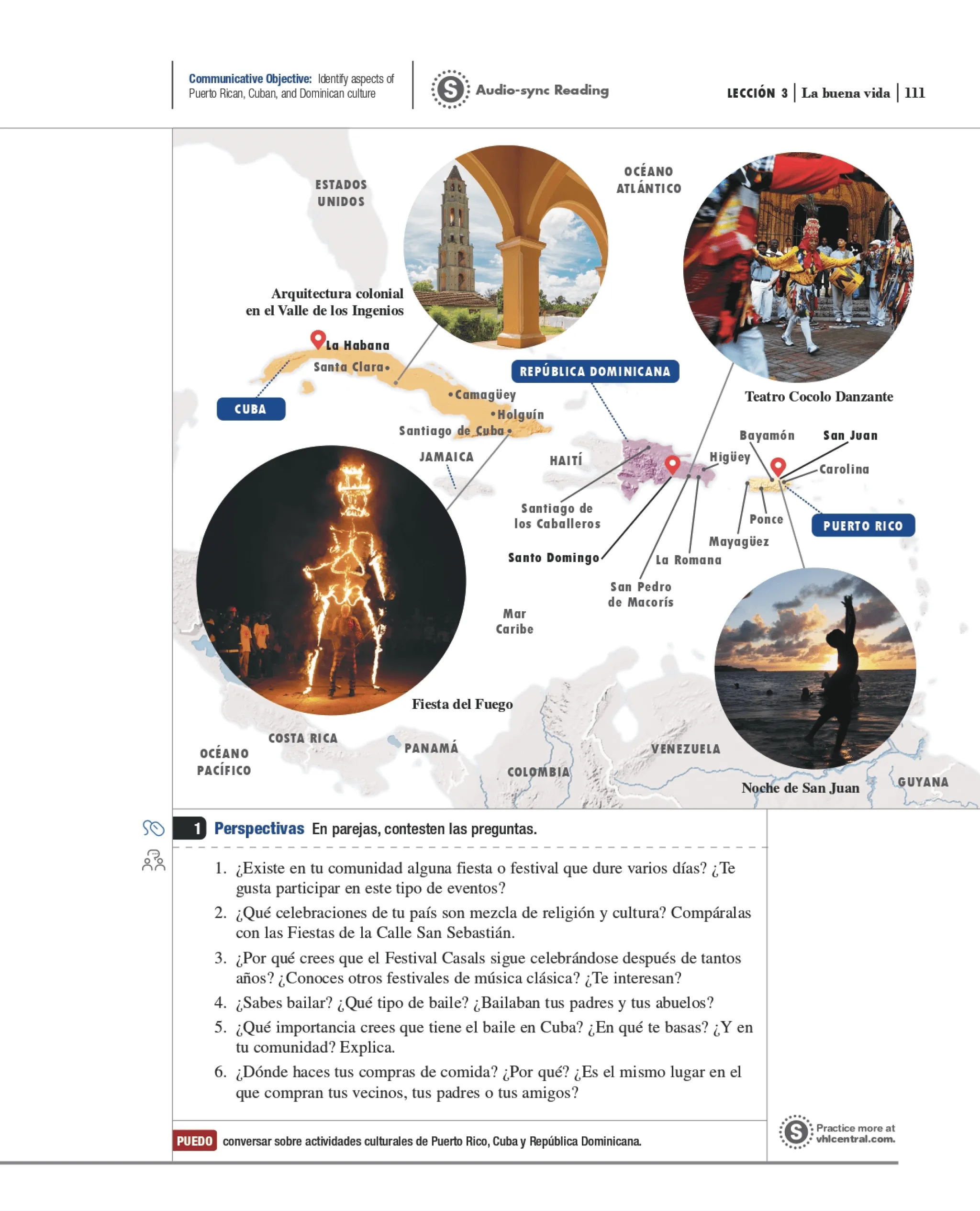 Perspectivas, Lesson 3 page 111