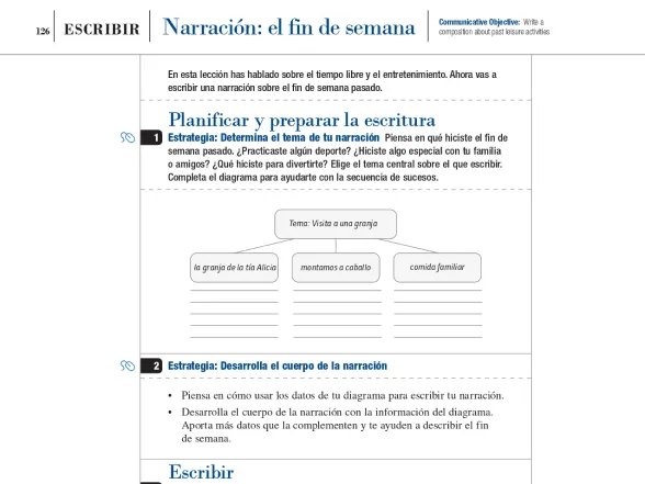 Perspectivas,  Lesson 3 page 126