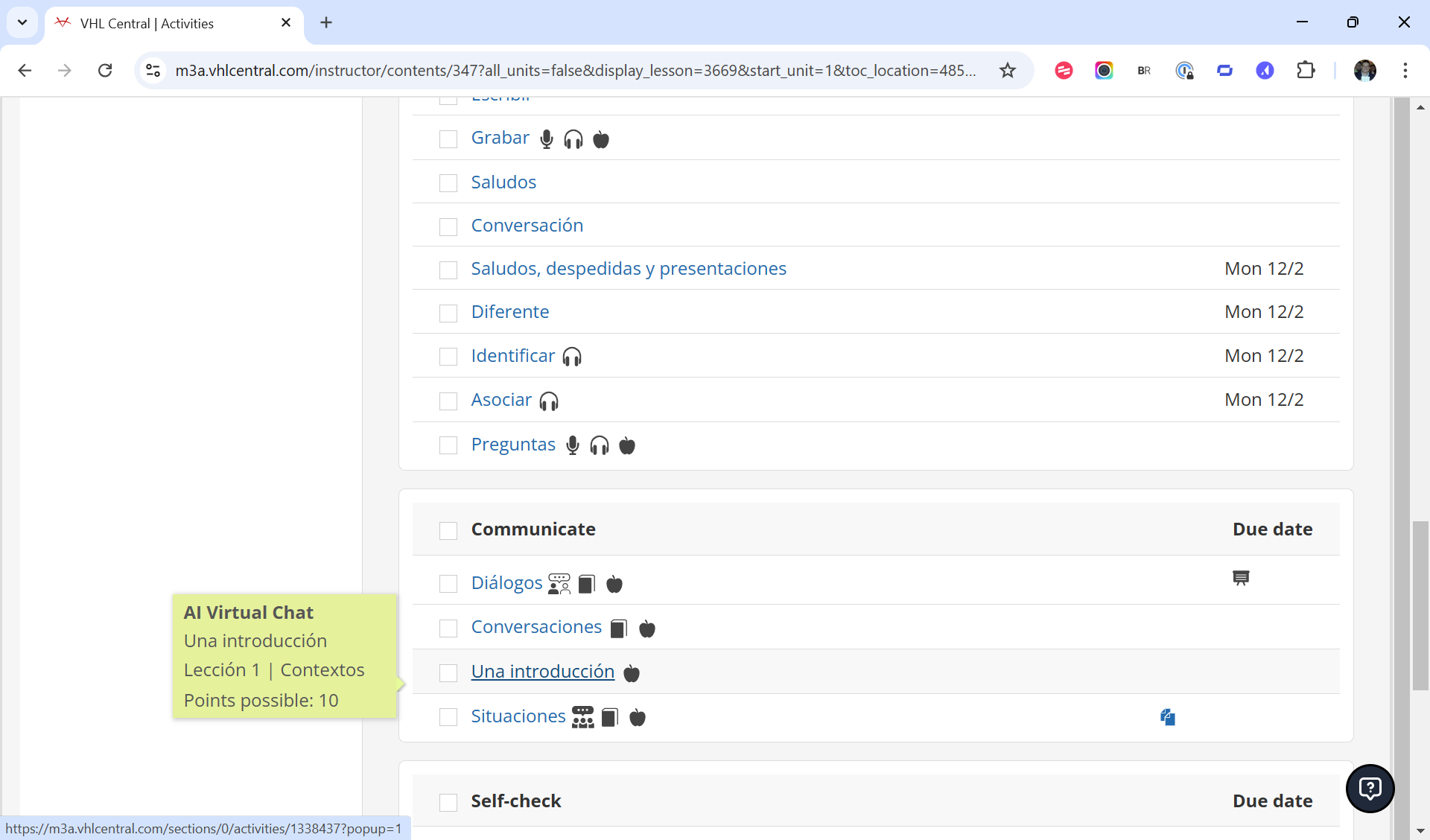 AI Chat Feature in Activities
