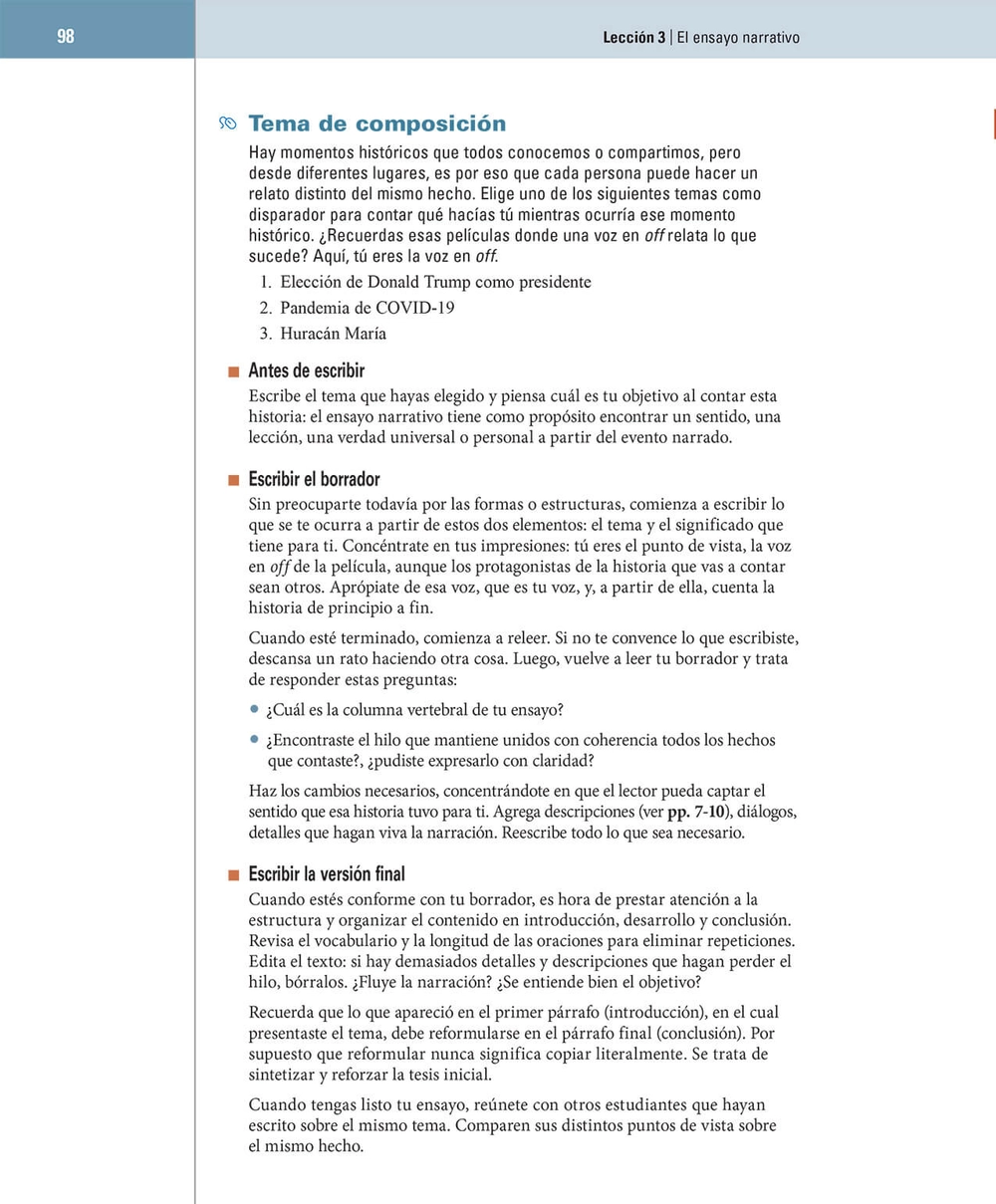 Lessons, page 98