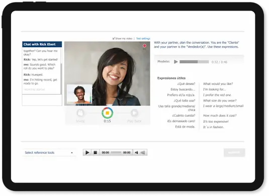 Screenshot of online video chats
