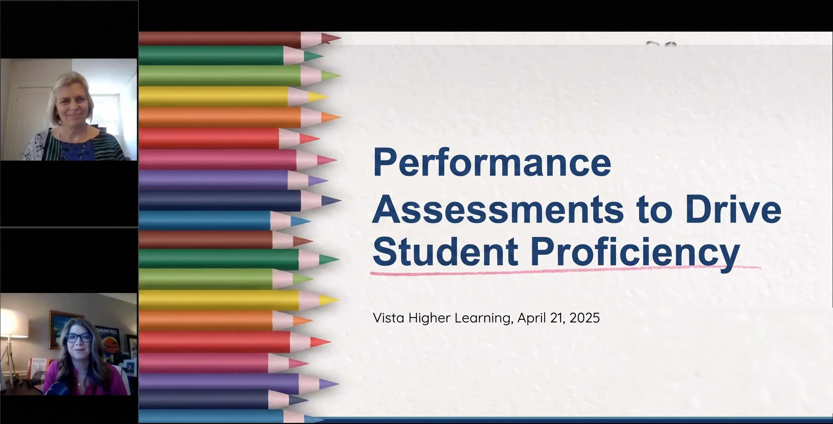 Educator reviewing student performance assessment results
