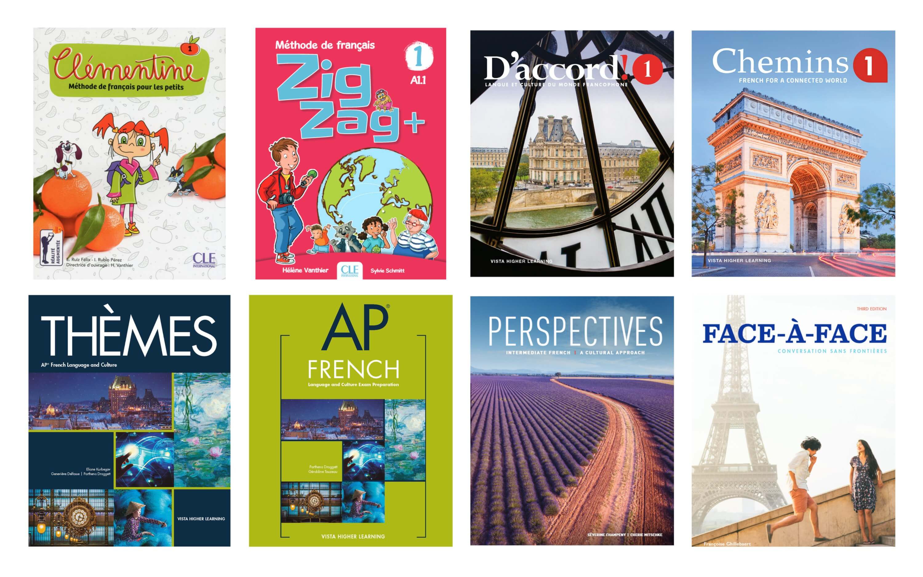 Vista world language  French textbook covers