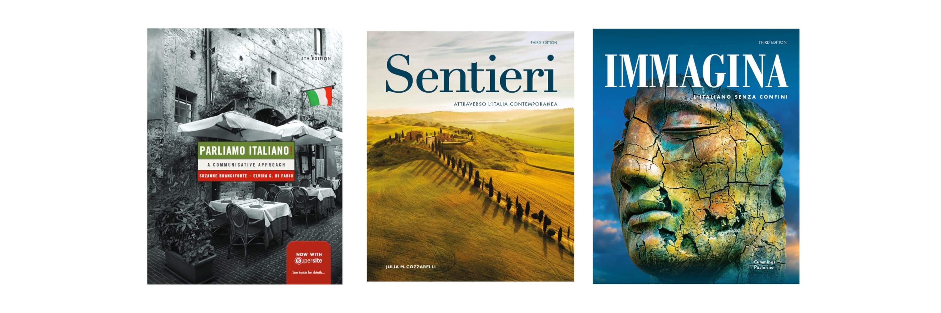 Vista world language  Italian textbook covers