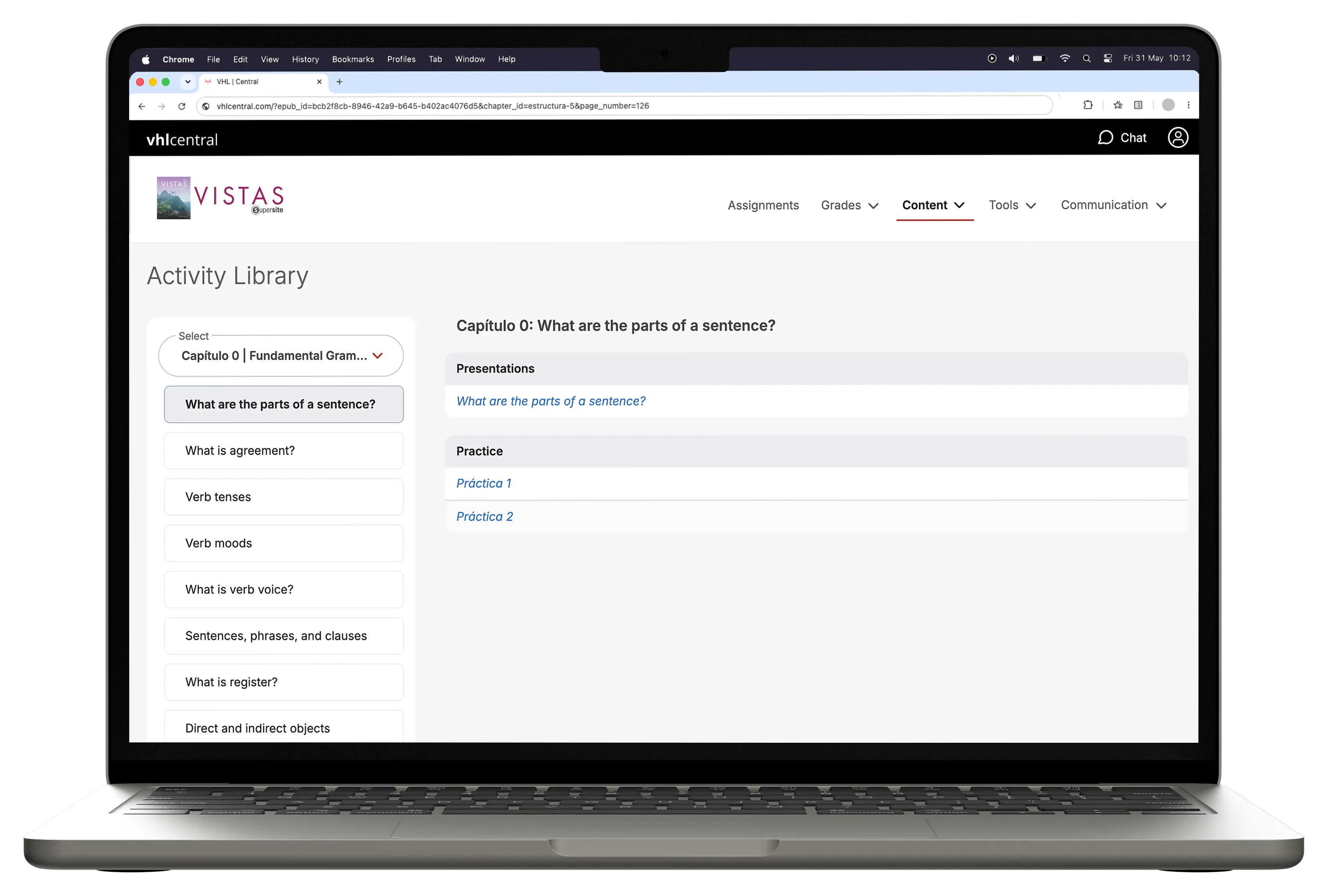 Dicho and Grammar tutorial integration interface