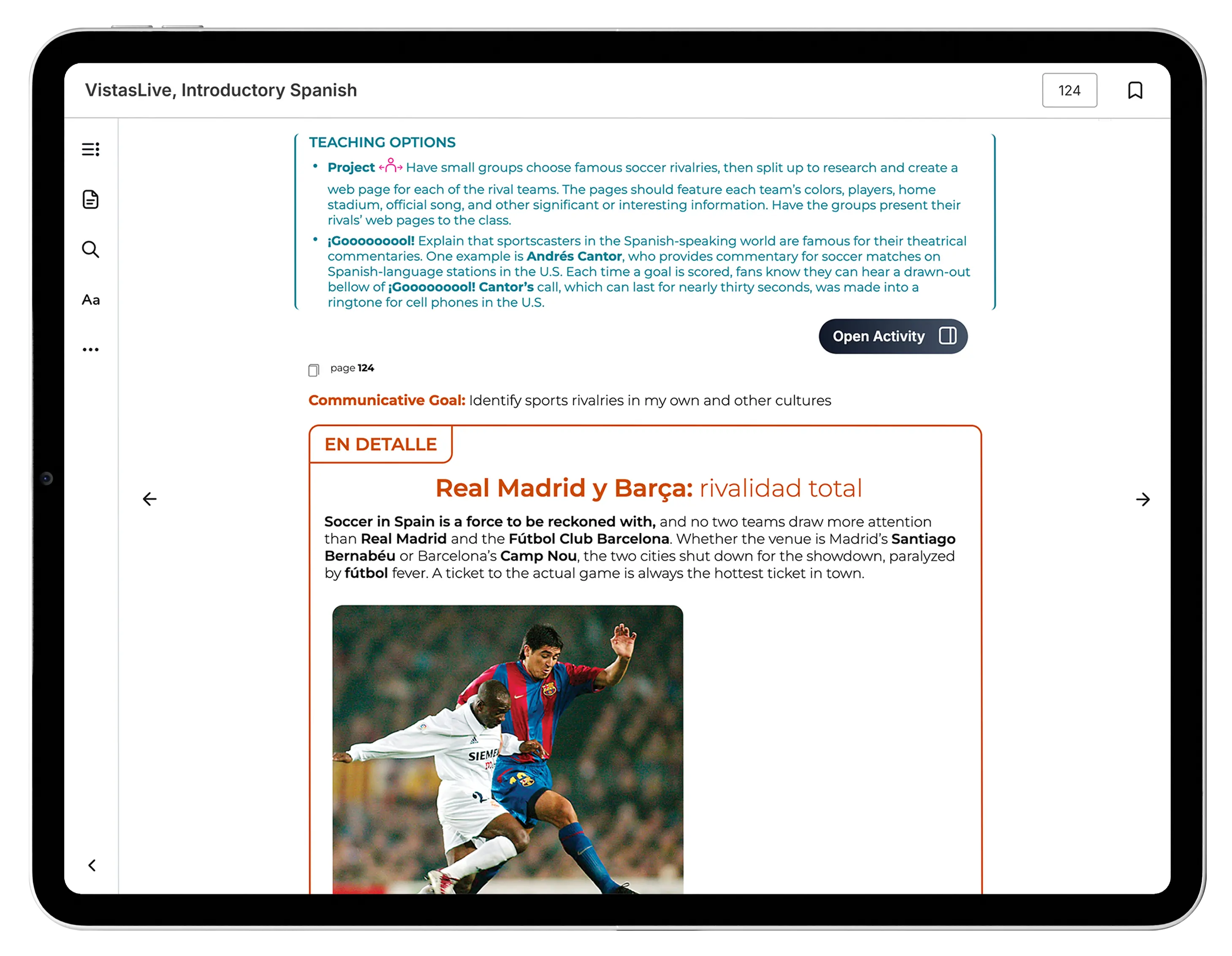 vText instructor view layout showing text annotations and grading tools